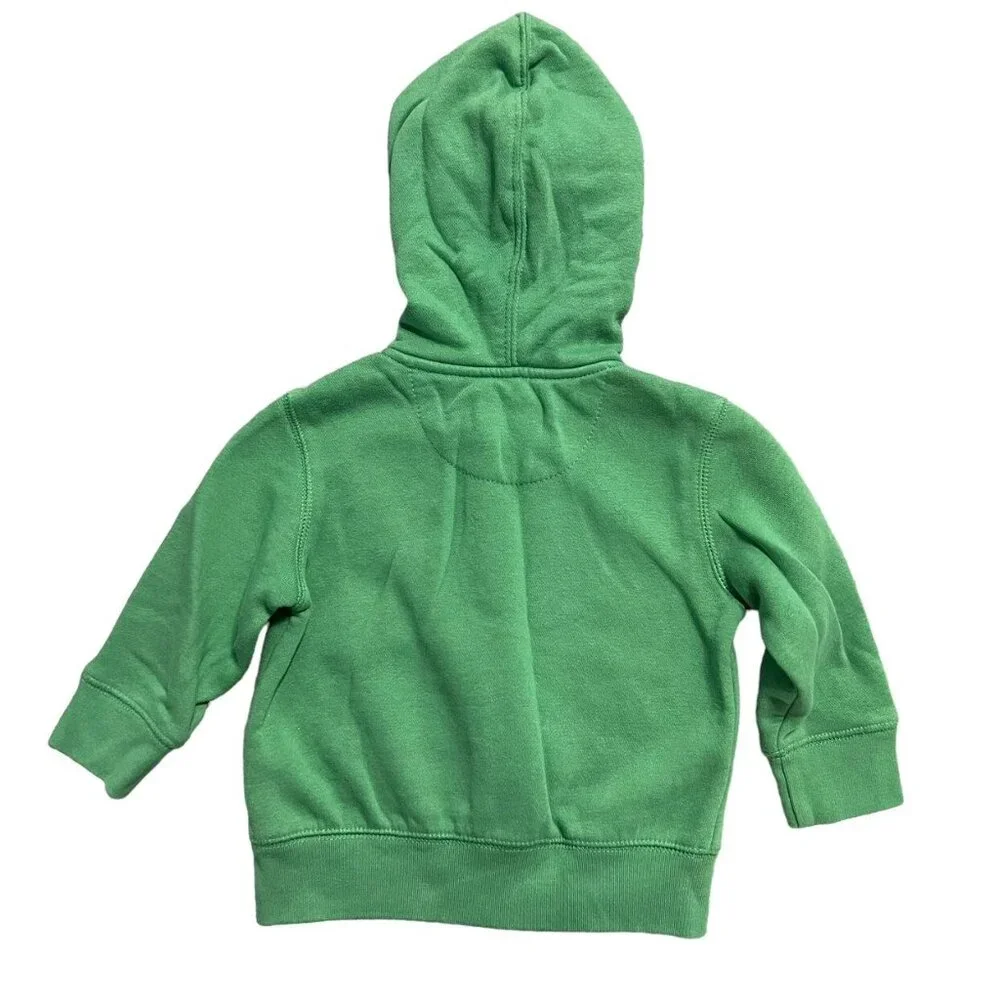 Baby Gap 12-18m Green Appliqué Zipper Hoodie Sweatshirt